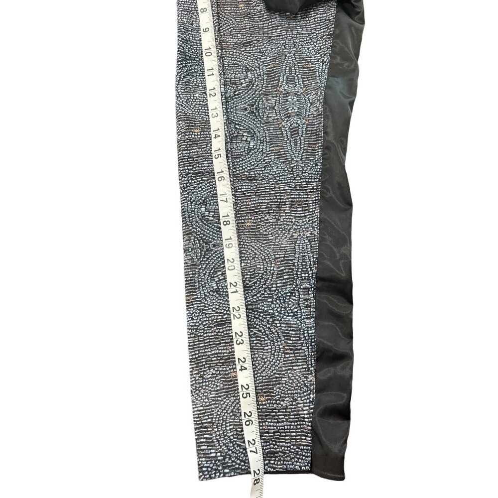 Lululemon Women's Rise & Shine Trouser Pants Printed Black Gray Size 8 - Picture 6 of 6